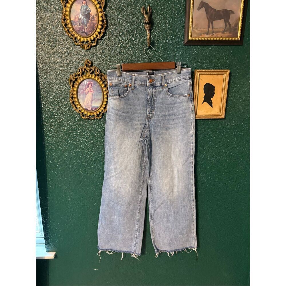 J.Crew Blue Denim Wide Leg Crop Sz 27